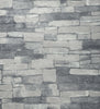 Realistic 3D Vintage Brick Effect Rustic Stone Grey Textured Vinyl Wallpaper