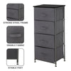 Fabric Chest of Drawers Cabinet Storage Unit Bedside Table w/ 4 Drawers
