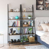 Ladder Shelf 5 Tiers Bookcase Bookshelf Industrial Storage Rack Display Stand