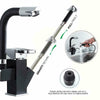Kitchen Sink Mixer Taps 360° Swivel Spout With Pull Out Spray Faucet & 2 Hose