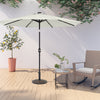 Mondeer 2.7M/3M Garden Parasol Tilt Sun Shade Umbrella 32 LED Light Hand Crank