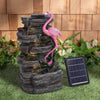 Large Rockery Water Feature Solar Power Water Fountain Garden Statues Outdoor