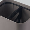 Double Recycling Trash Can Kitchen Waste Bin Duo Rubbish Dustbin Plastic 12Litre