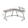 L-Shape Corner Gaming Desk Computer PC Workstation Writing Table Two Worktop NEW