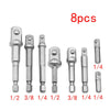 8Pcs Socket Bit Adapter Set Hex Impact Drill Bits Driver Bar Wrench Extension UK