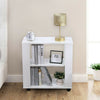 Bedside Table Small Side End Table Nightstand Storage Organizer Cabinet W/Wheels