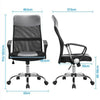 Office Desk Chair Home Computer Chair Leather with Wheels and Back Support Grey
