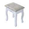Large Dressing Table Chic Stool Mirror Set Drawers Vanity