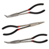 3Pcs Long Nose Pliers Set Straight Bent Tip Garage Hand Tool 11 inch 280mm UK