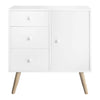 Industrial Kitchen Storage Buffet Cabinet Sideboard with 3 Drawers & Door Wooden