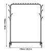 Clothes Rail Heavy Duty Metal Storage Garment Shelf Hanging Display Stand Rack