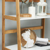 5 Tier Freestanding Tall 1.8M White Bookcase/Bookshelf Modern Storage Shelves