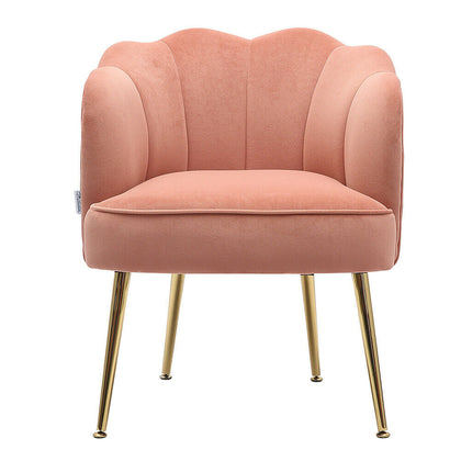 Petaled Armchair Small Scallop Back Chair Lotus Seat Bedroom Living Room Sofa