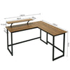 L-shaped Computer Desk Corner PC Desk Writing Study Table Workstation Industrial