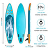 10'6' Stand up Paddle Board Inflatable SUP Complete Kit with Pump Bag Repair Kit