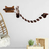 Wall Mounted Cat Shelf and Ladder Wooden Cats Bridge Perch Platform Detachable