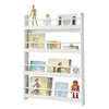 Wall White Wood 4 Tiers Kids Storage Shelving Bookcase Rack KMB08-W,UK