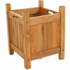 2 Pack Wooden Garden Planters Flower Plant Pot Window Box Raised Bed Rectangular