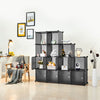 Mondeer 20 Cubes Plastic DIY Wardrobe Cupboard Organizer Clothes Closet Grey