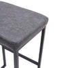 Breakfast Bar Stool Industrial Kitchen Counter Barstool PU Leather Padded Seat