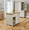 Cotswold Grey Painted Kitchen Island with Solid Oak Top - CG62-F876