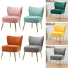 Velvet Fabric Scallop Back Chair Lounge Occasional Accent Sofa Armchair 5 Styles