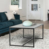 Modern Coffee Table Rectangular Metal Frame Tea Table Living Room End Side Table