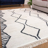 Ivory Cream Fringe Shaggy Rug Scandi Living Room Rugs Geometric Bedroom Rug Mats