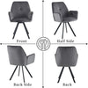 2x Swivel Accent Chair Upholstered Armchair Dining Chairs Home Office Desk Chair