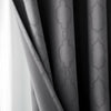 Modern Grey Blackout Drapes Soft Thick Polyester Ring Top Eyelet Curtains Pair