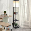 Modern Shelf Floor Lamp Soft Light 4-tier Open Shelves Storage Display