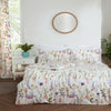 Floral Printed Lined Ready Made Tape Top Pencil Pleat Curtains Pair