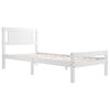 Single Bed White Solid Wooden Bed Frame Solid Wood For Adults, Kids, Teenagers