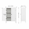 2Door Free Standing Storage Cabinet Floor Tall Hallway Bedroom Organize Unit