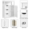 Bathroom Floor Cabinet Storage Unit 3 Drawers Hallway Living Room Bedroom White
