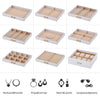 Mondeer Jewellery Box Organiser for Necklace Earring 10 Layer PU Leather White