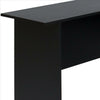 Black L-shaped Computer Desk Corner PC Table Workstation Home Office w/ Shelves