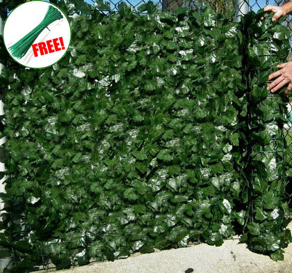 1m x 3m Artificial Screening Ivy Leaf Hedge Panels On Roll Privacy Garden Fence