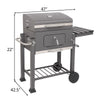 Portable BBQ Barbecue Grill Trolley Barbecue Patio Outdoor Garden Heating Smoker