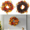55cm Halloween Wreath Door Sunflower Autumn Maple Leaf LED Garland Festival Deco