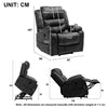Electric Massage Power Lift Chair Armchair Upholstered Fabric Velvet Single Sofa