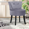 Velvet/Linen Dressing Table Stool Vanity Chair Bedroom Makeup Stool Seat Back