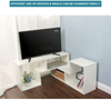 DIY TV Stand Display Storage Shelf Entertainment Units Living Room Bedroom White