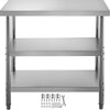 Commercial Stainless Steel Table BBQ Prep Table 24x14x33 In Restaurant