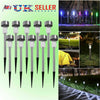 10 x STAINLESS STEEL SOLAR LIGHTS POWERED GARDEN POST PATH LED LAWN PATIO XMAS