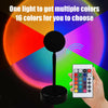 Rainbow Sunset Projector Projection USB 16 Colors LED Lights With Remote Control