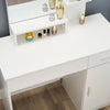 Dressing Table Stool Bedroom Vanity Set Makeup Desk w/Mirror,Drawe