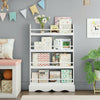 Kids Bookshelf Wooden Children's Bookcase White Book Display Stand Shelving Unit