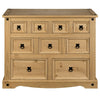 Corona 4+3+2 Drawer Merchant Chest of Drawers, Mexican Solid Pine, Rustic