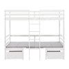 Bunk Beds MULTI FUNCTION Kids Bed 3ft Wooden Storage Bed Frame with Desk Chairs